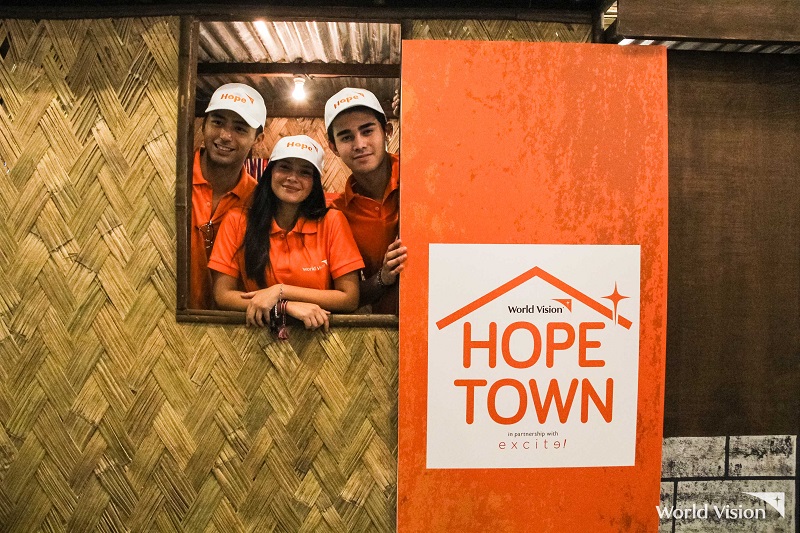 World Vision's experiential booth, “Hope Town” launches with the  ambassador's Bianca Umali, Inigo Pascual, and Enzo Pineda