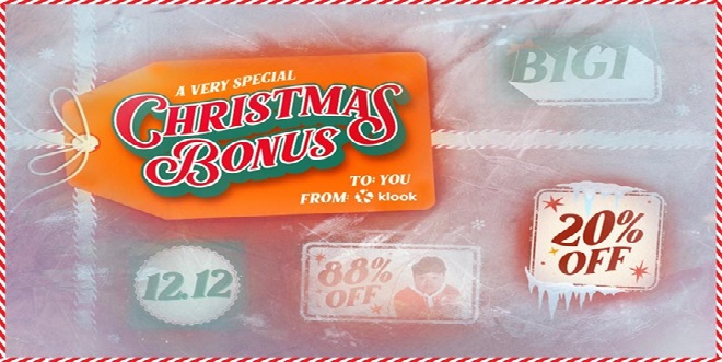 Klook's Christmas Bonus Book Now!