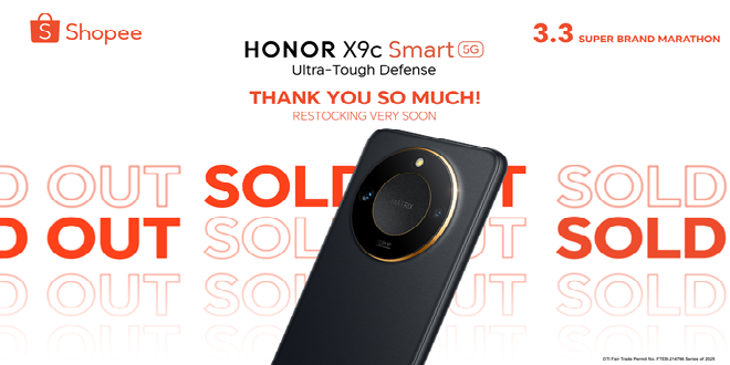 Honor X9c Smart 5G Sold Out PR