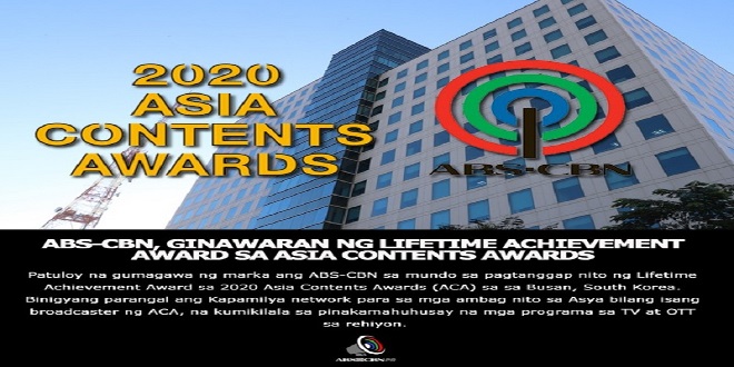 Artcard---Filipino---ABS-CBN, ginawaran ng Lifetime Achievement Award sa Asia Contents Awards