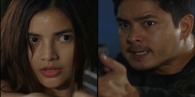 Lia (Jane De Leon) and Cardo (Coco Martin) team up in a shootout