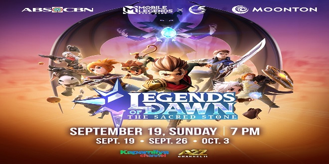 Legends of Dawn The Sacred Stone premieres on Kapamilya Channel and A2Z on September 19