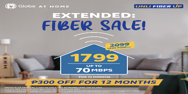 Globe At Home Extended Fiber Sale - Plan 1799