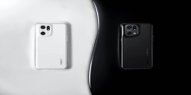 OPPO Find X5 Pro in Ceramic White and Ceramic Black - 1