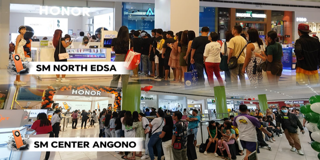 HONOR X9b 5G pre-order claims at SM North EDSA and SM Angono Rizal