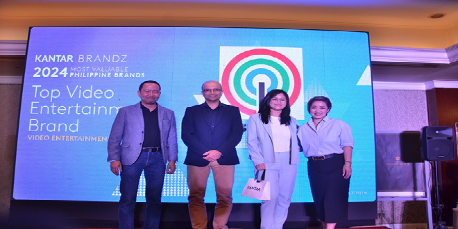 [2nd female from the right] ABS-CBN head of Content Research Diorella Agoncillo at the Kantar BrandZ 2024 Most Valuable Philippine Brands awarding ceremony