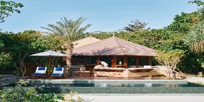 A beach pool casita at Amanpulo. Photo from the website of Aman