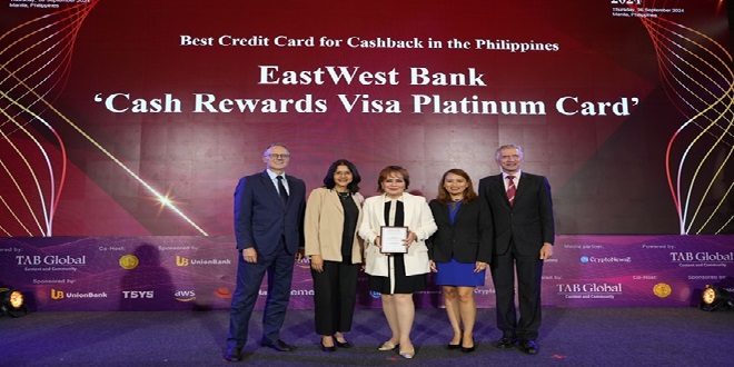 EastWest Visa Platinum Shines at Asian Banker Awards, Named Best Cashback Credit Card