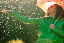 Rain,,Hands,Or,Happy,Woman,With,Umbrella,In,Park,For