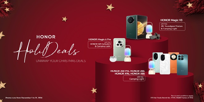 Main KV - HONOR Unwraps Holiday Deals, Get Up T o ₱15,000 worth of exclusive HONOR Freebies