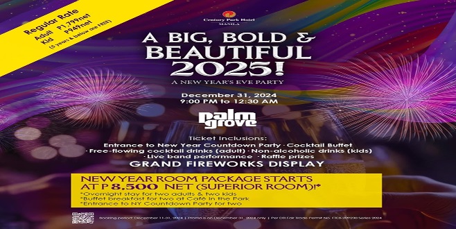 Welcome 2025 in Style at Century Park Hotel Manila